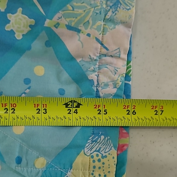 Lilly Pulitzer Pastel Patchwork Print Jacket - Blue, Pink, Yellow, Green - Picture 12 of 12